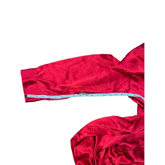 Vintage Cherry Red Victoria's Secret Button Up Top Size Large - Picture 8 of 8